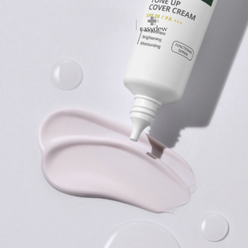 Easydew Calming Control Tone Up Cover Cream 40ml _ Kem nền chống nắng trang điểm phục hồi,làm dịu làn da nhạy cảm và dầu mụn